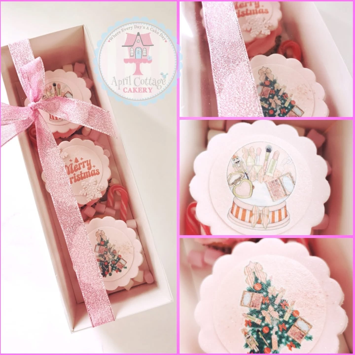 Make Up Christmas Cupcake Toppers Icing Sheet