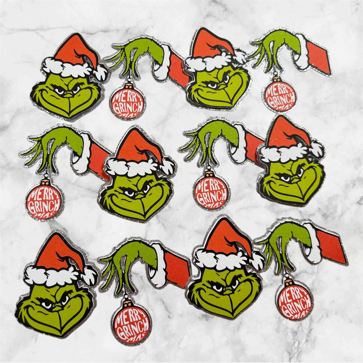 Grinch Card Cupcake Toppers #2