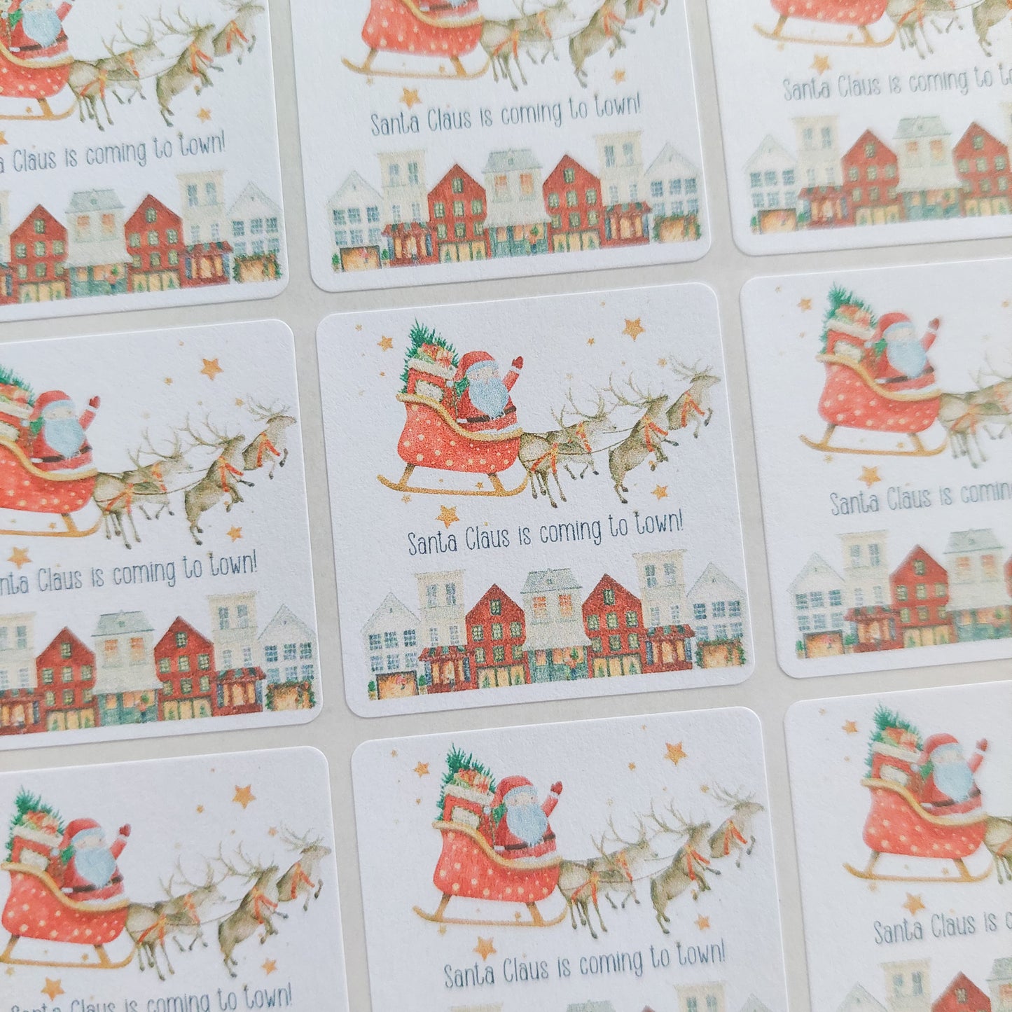 Santa Claus Is Coming To Town Stickers