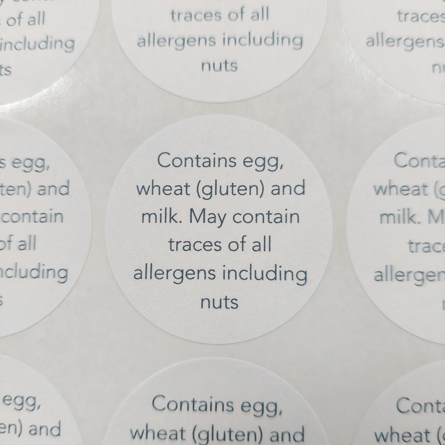 Round Allergen Stickers