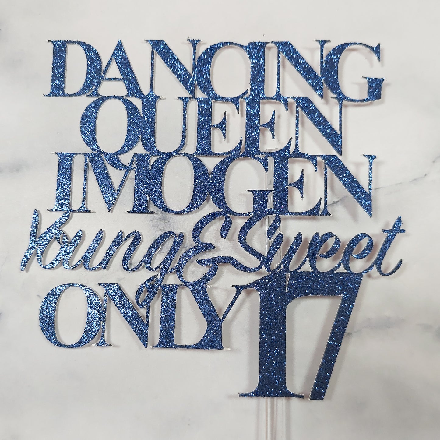 Personalised Dancing Queen Card Topper