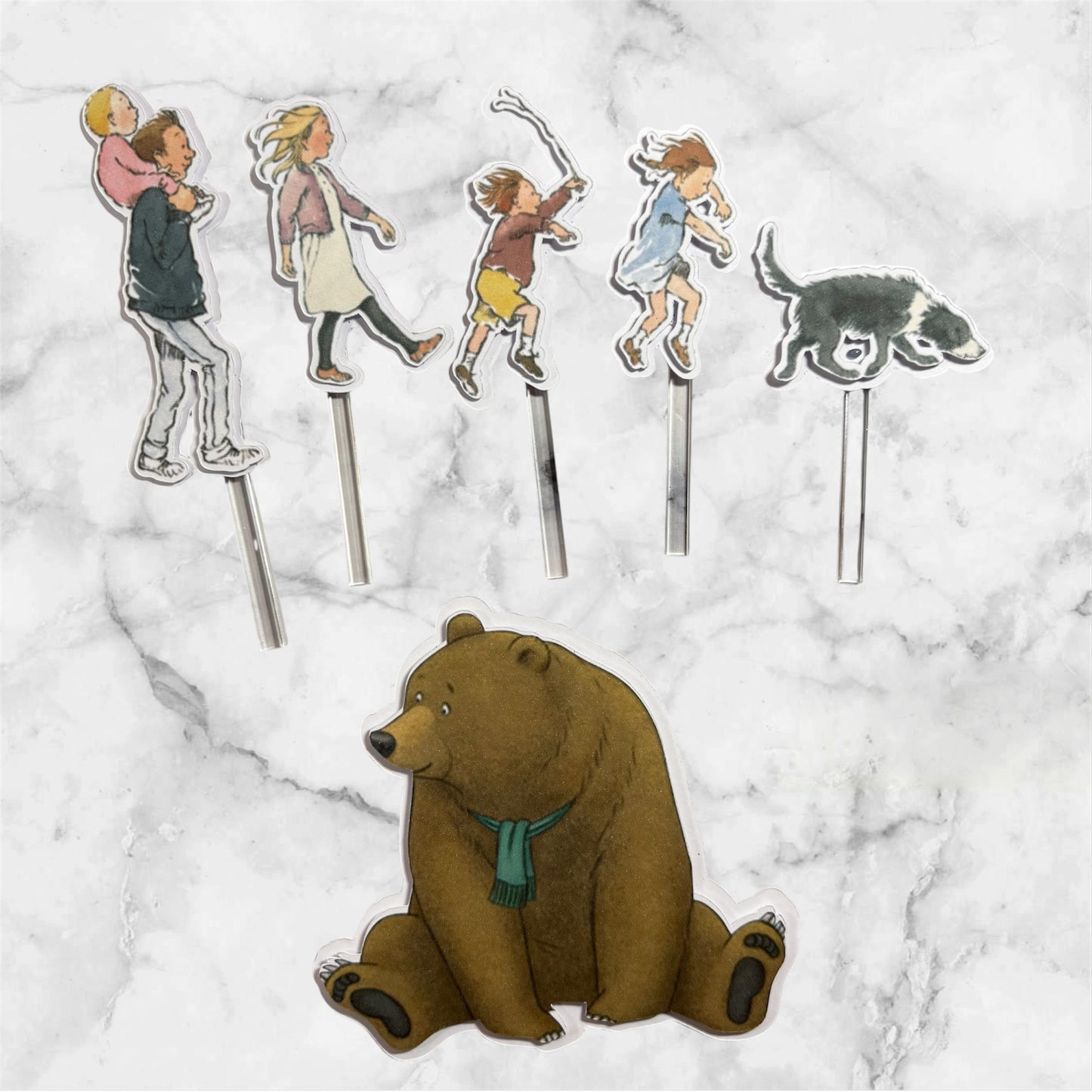 Bear Hunt Card Cake Topper Set
