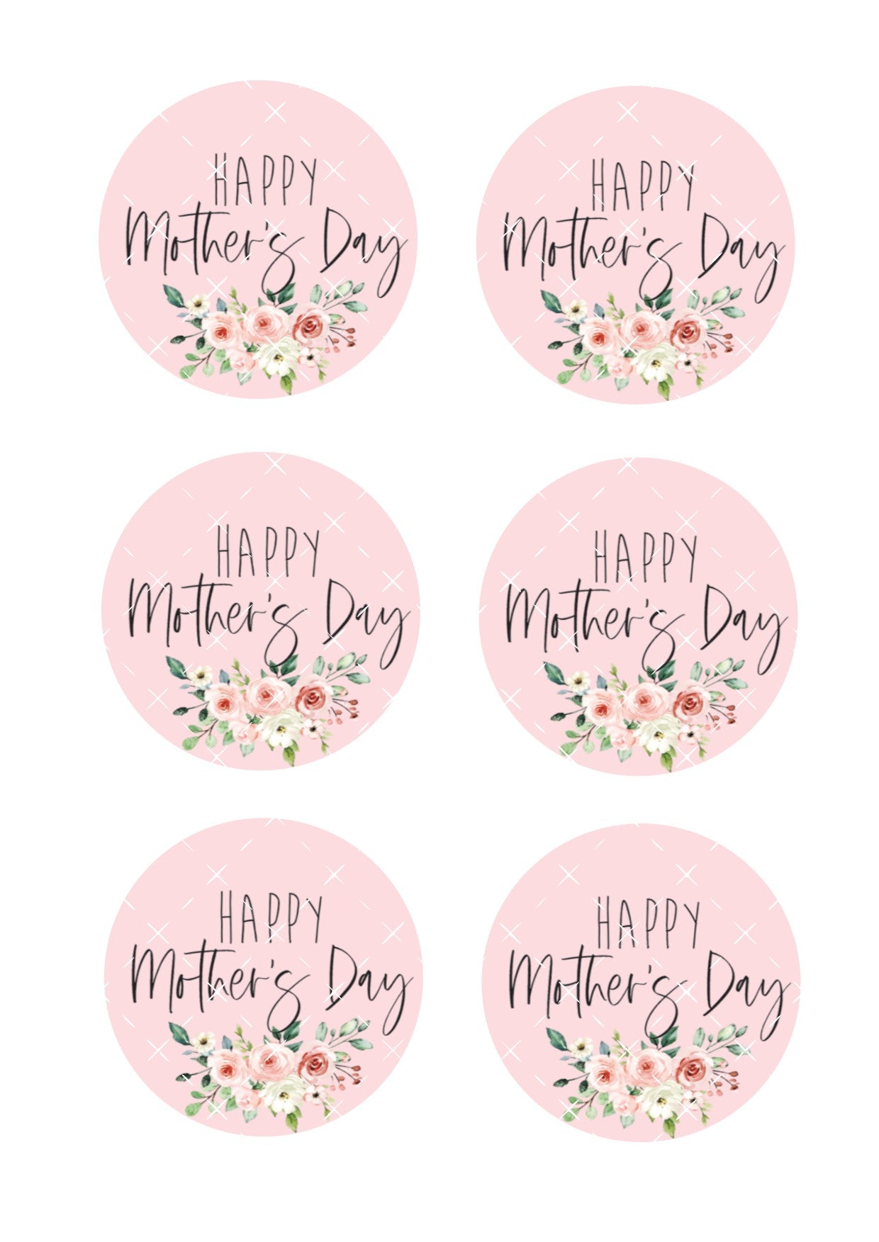 Mother's Day Icing Sheet Cookie Toppers #8