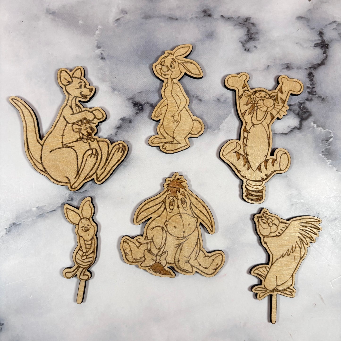Winnie FRIENDS Wooden Cake Topper Set