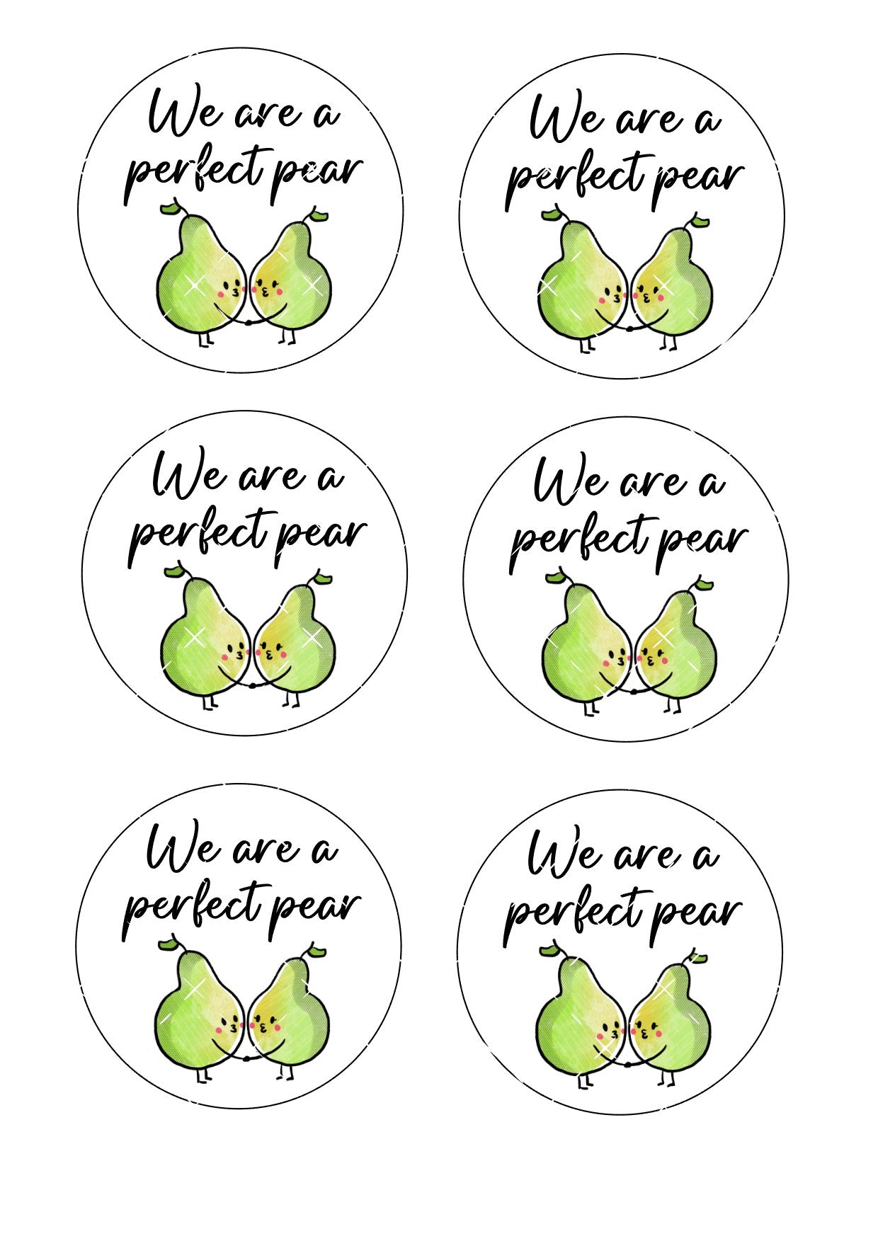 Perfect Pear Icing Sheet Cookie Toppers