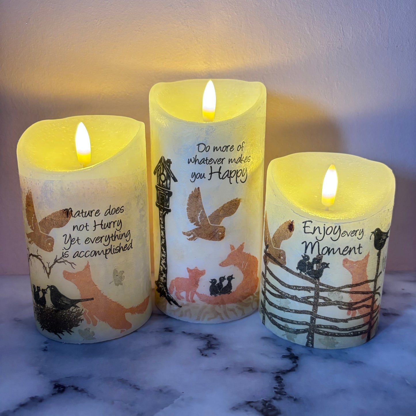 Woodland Whispers - LED Candles