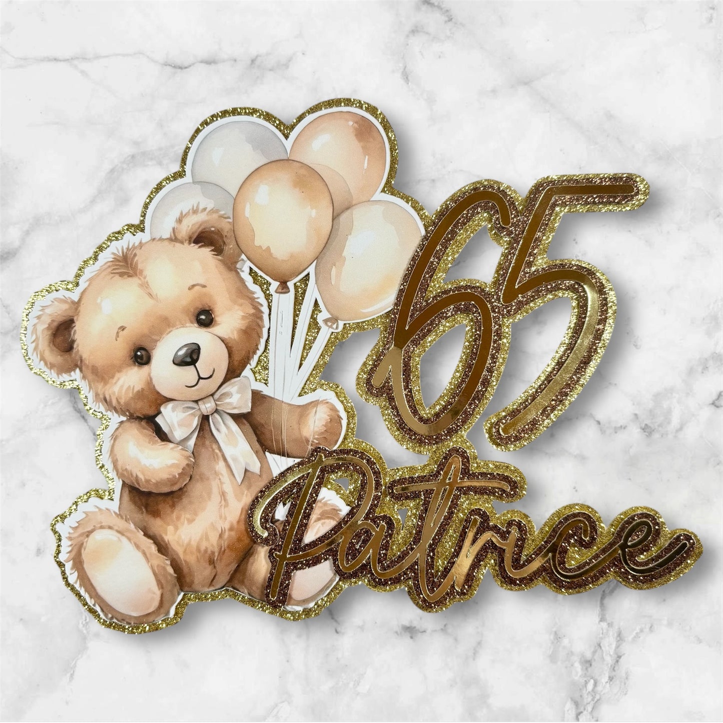 Teddy Bear Card Cake Topper