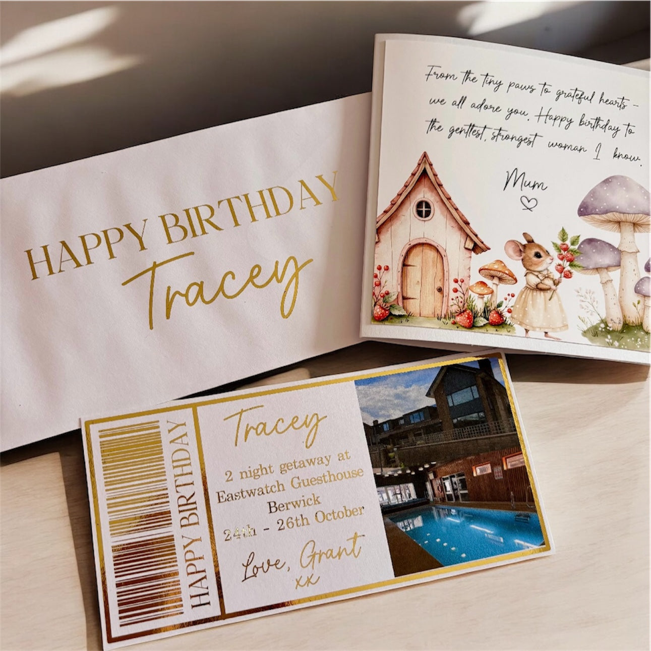 Foil Gift Ticket & Card Set