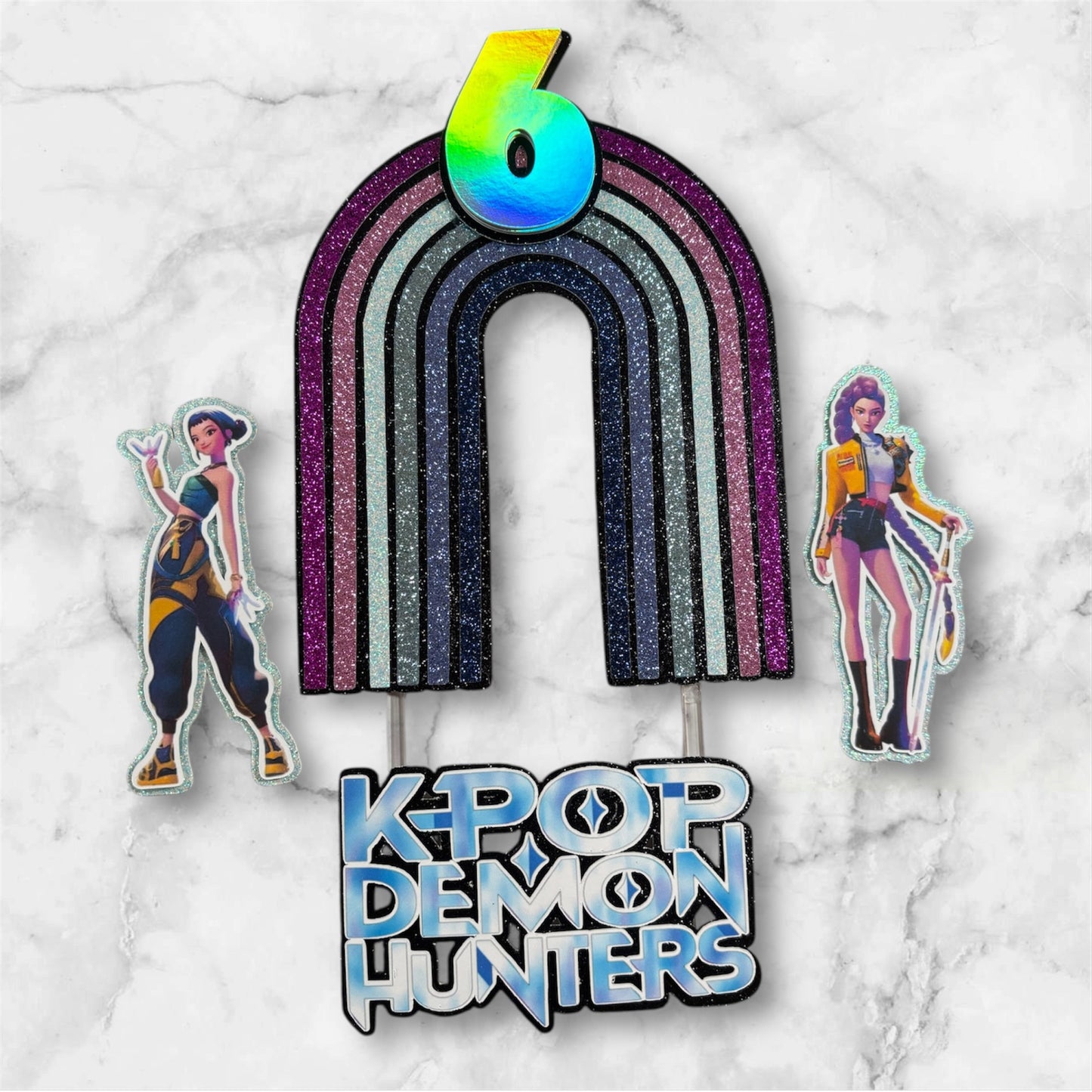 K Pop Glitter Card Topper Set #2