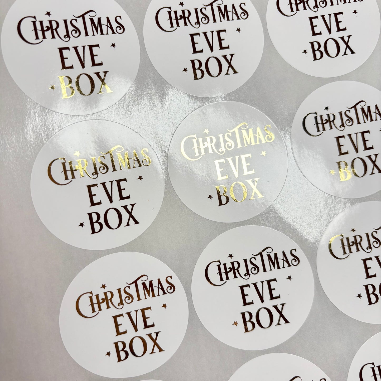 Christmas Eve Box Foil Stickers
