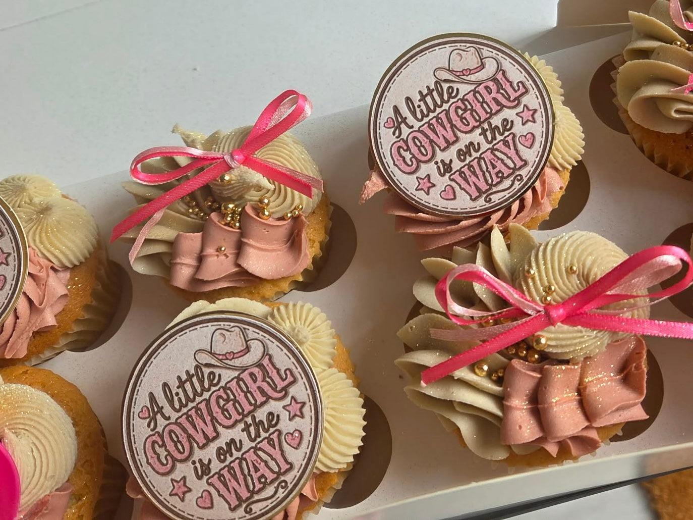 Cowgirl/Cowboy Baby Shower Cake Toppers