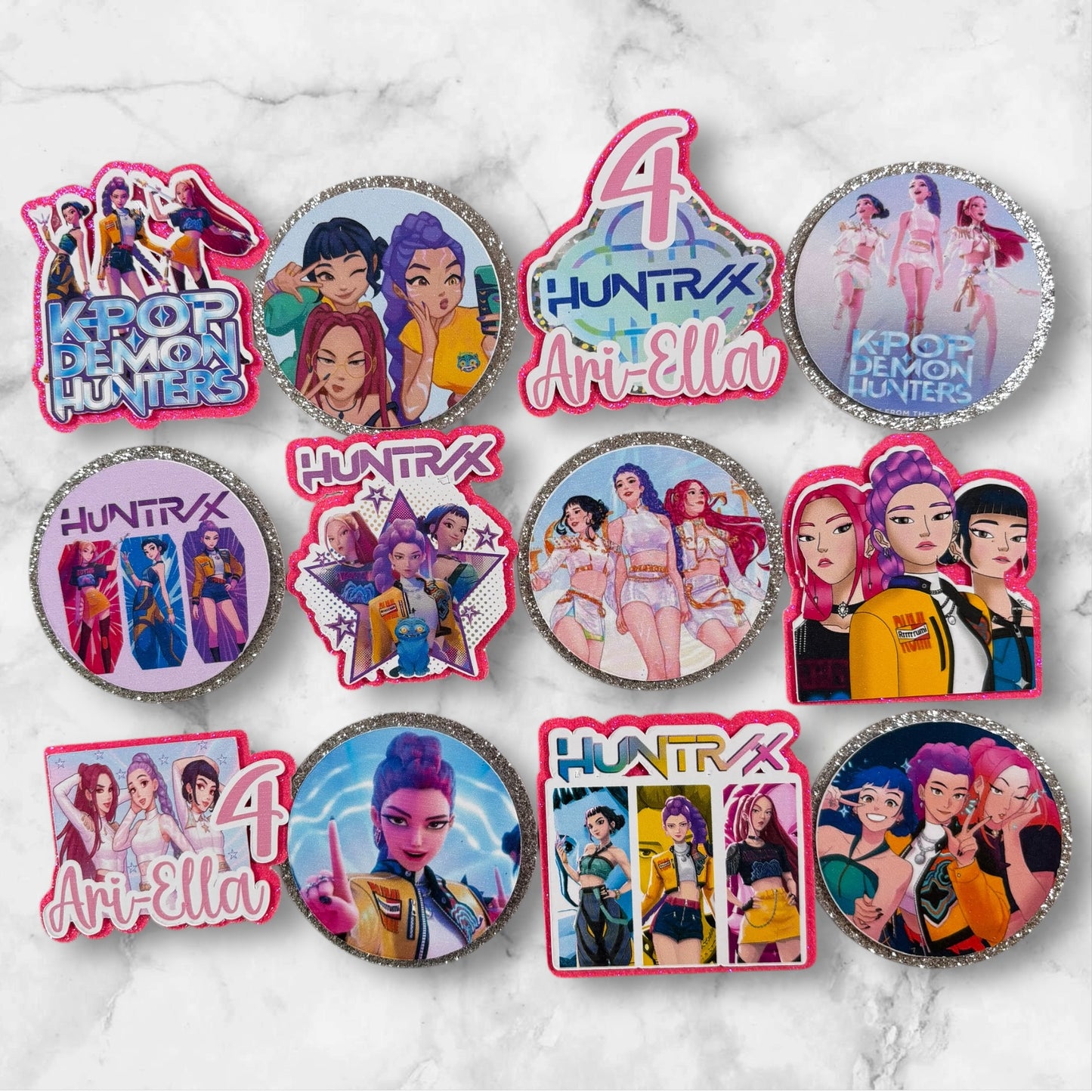 K Pop Card Cupcake Topper Set