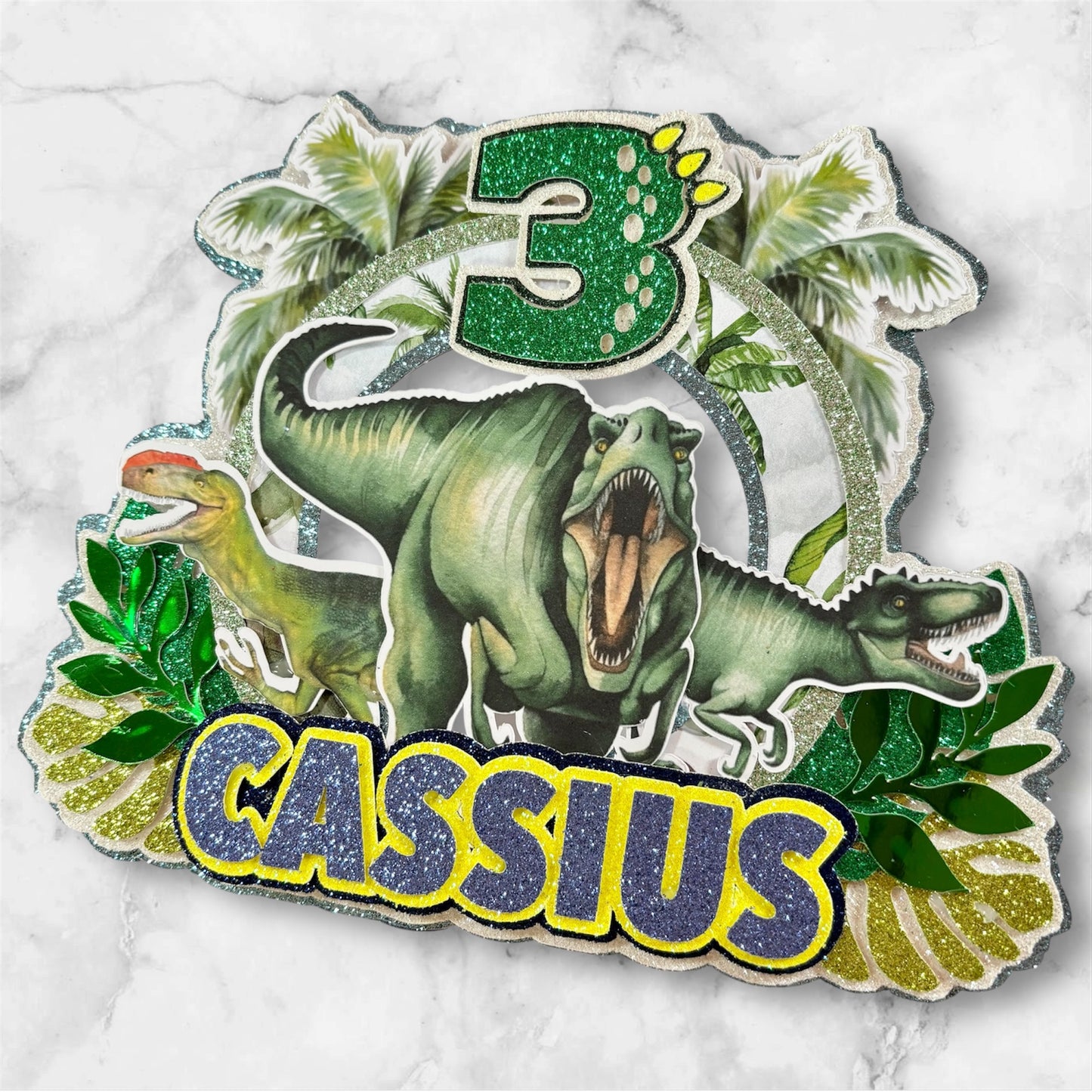 Dinosaur Card Cake Topper #7