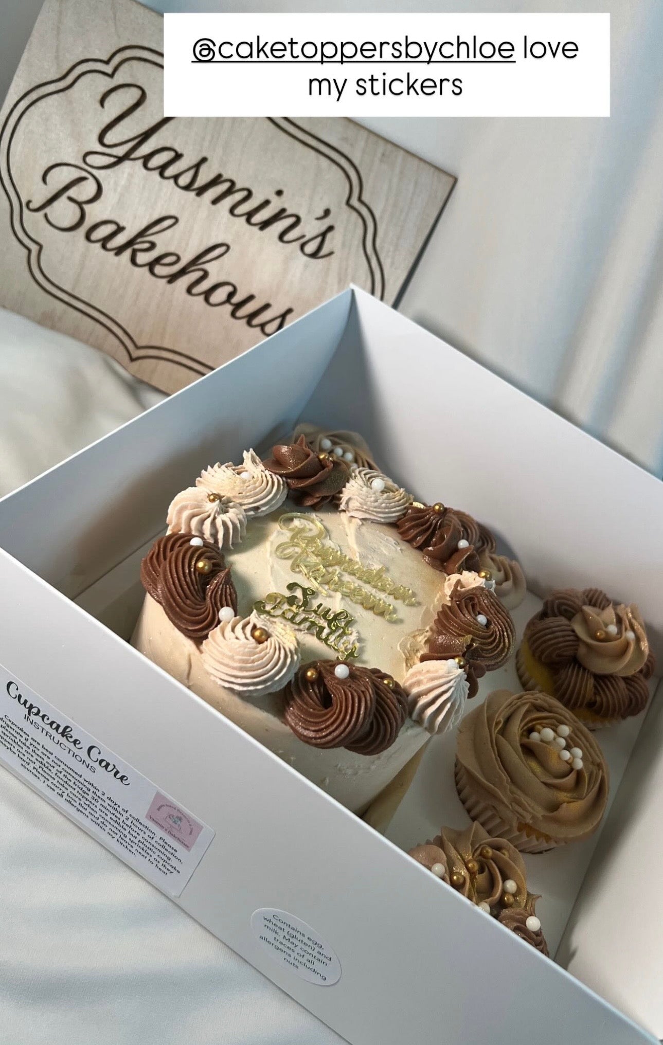 Cupcake/Bento Care Instruction Stickers