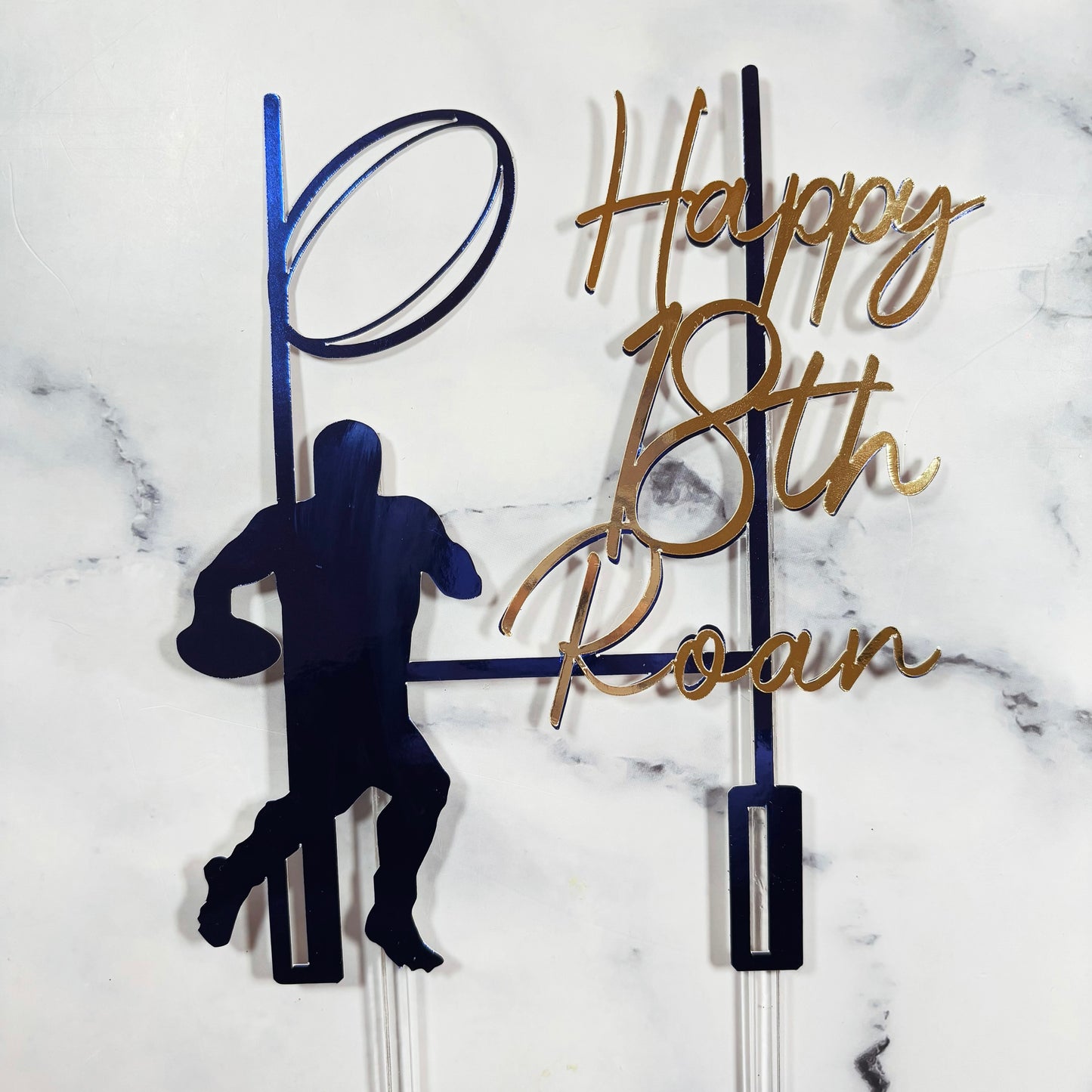 Rugby Card Cake Topper