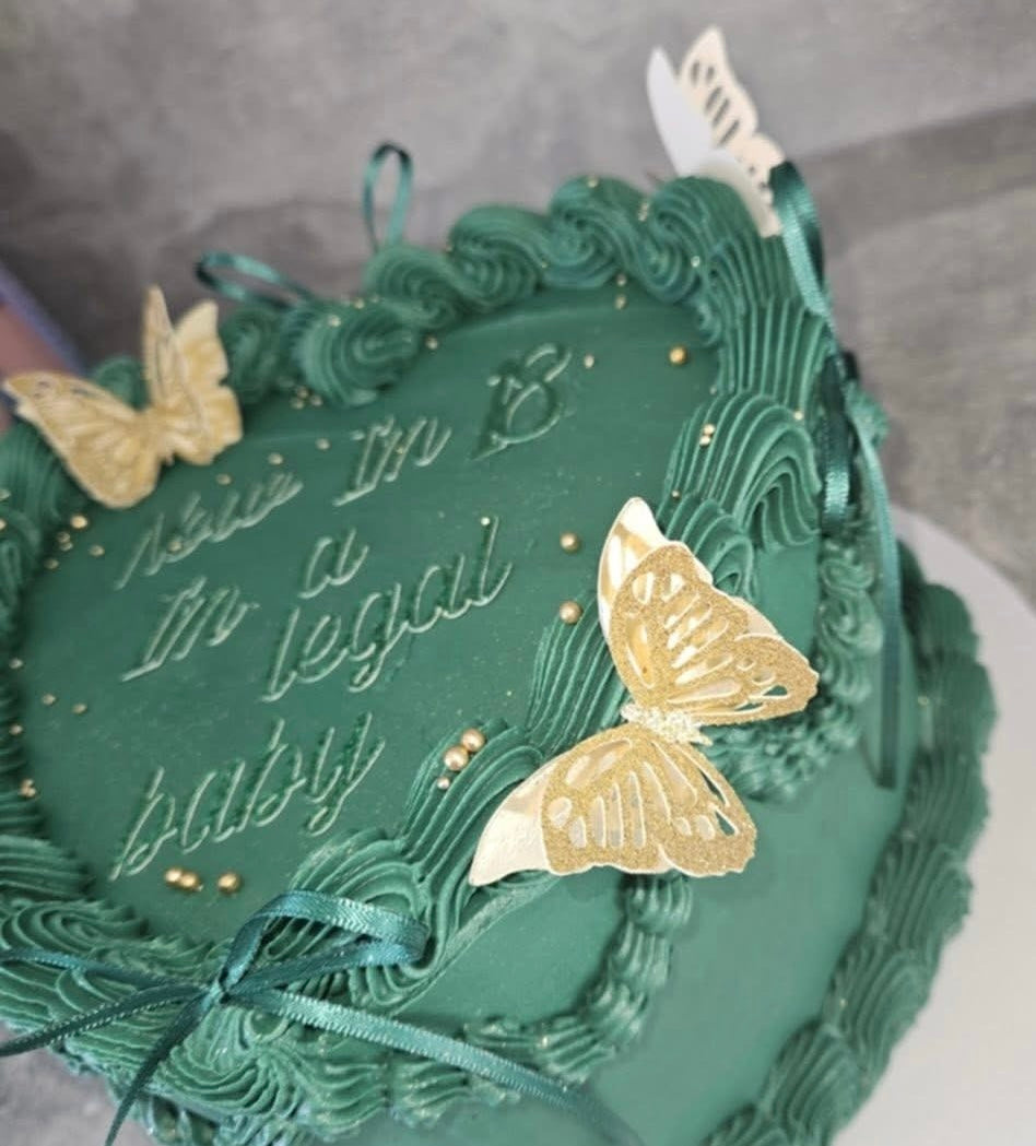 Butterfly #2 Mirror/Glitter Card Topper