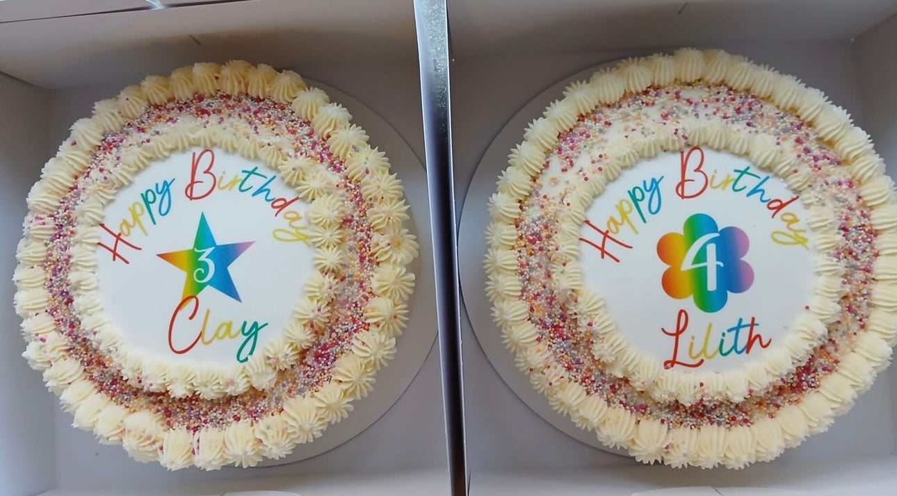 Simple Round Edible Cake Topper