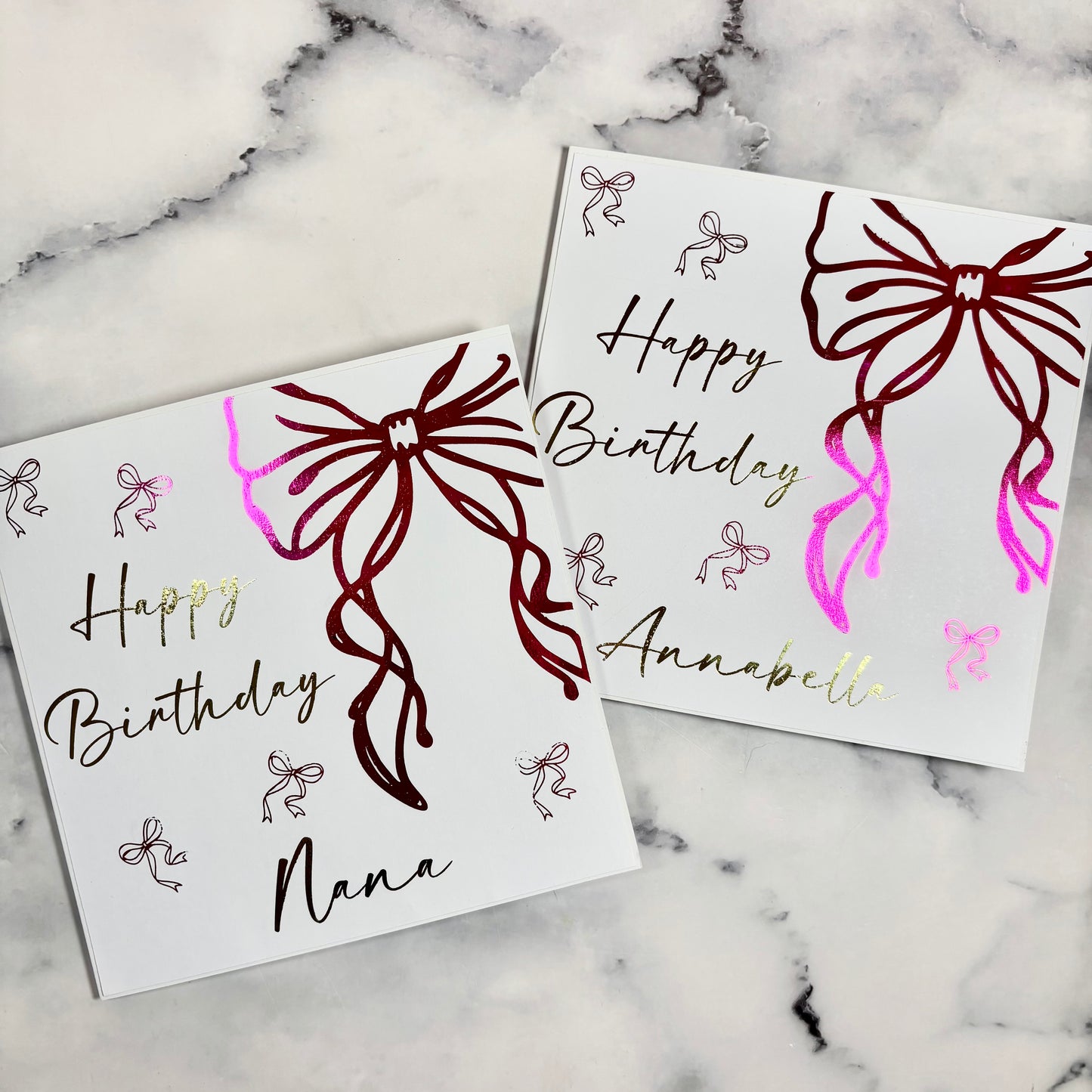 Birthday Bow Foil Card