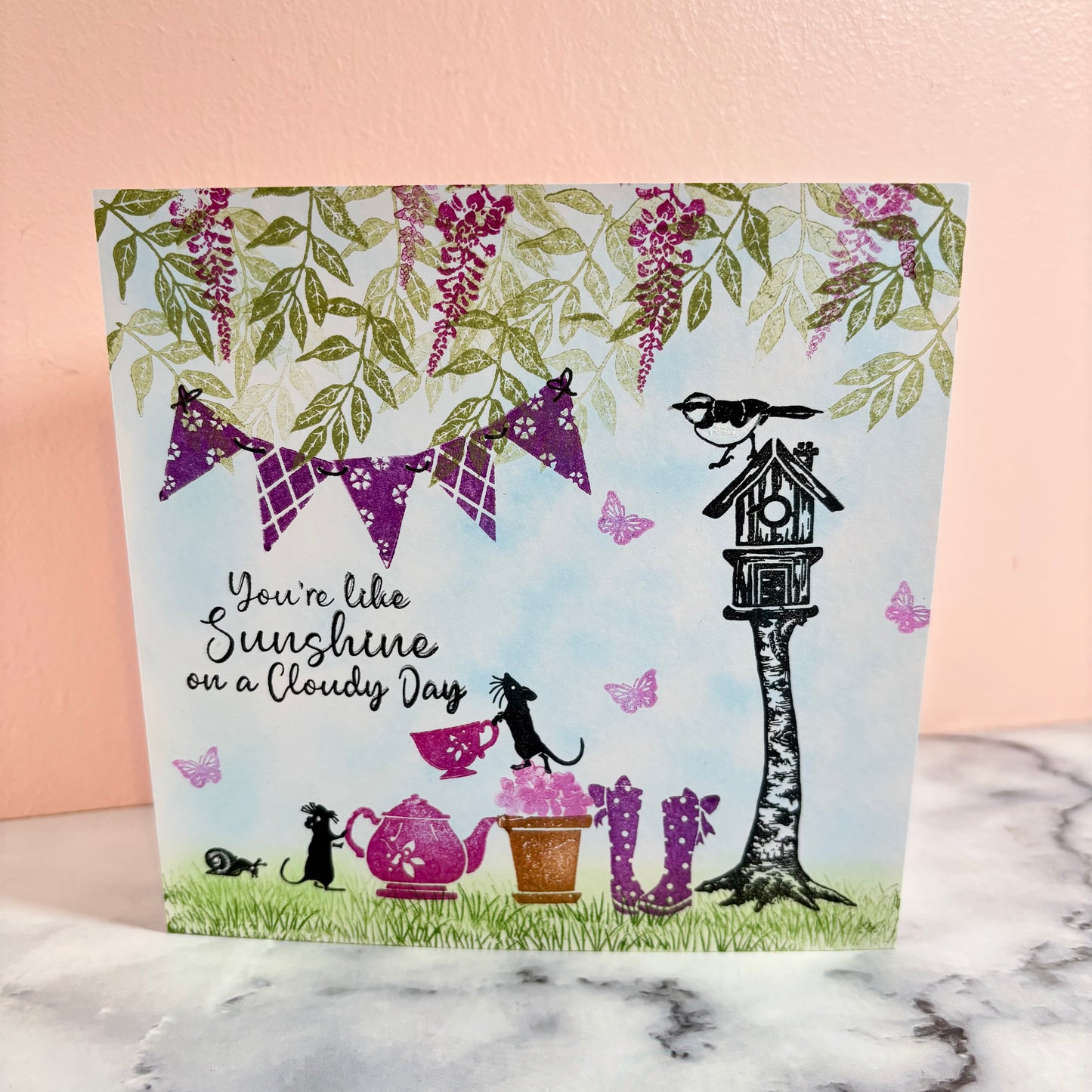 Mouse Adventures Hand Stamped Card