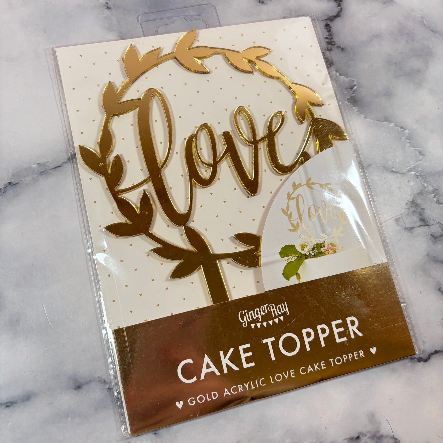 Love Acrylic Cake Topper