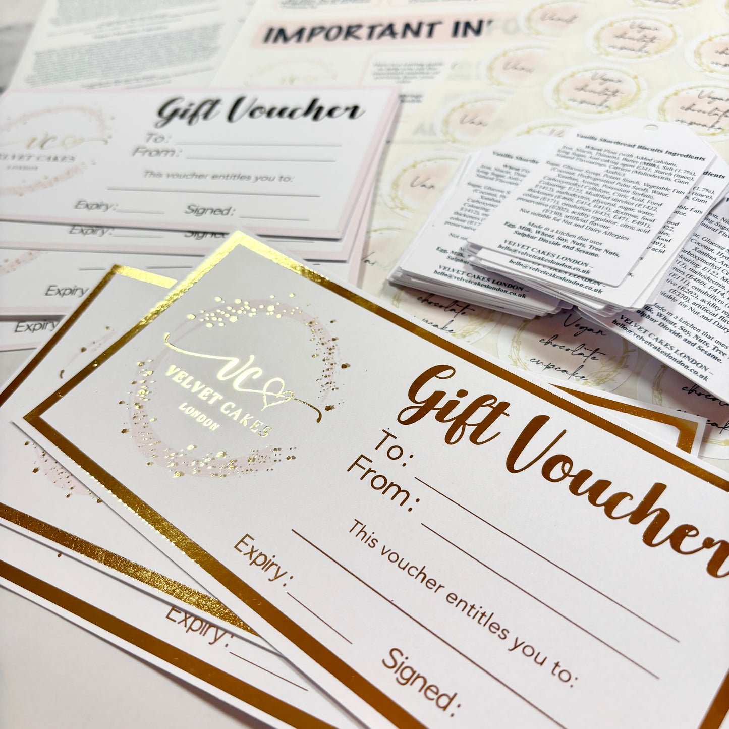 Foil Business Gift Vouchers