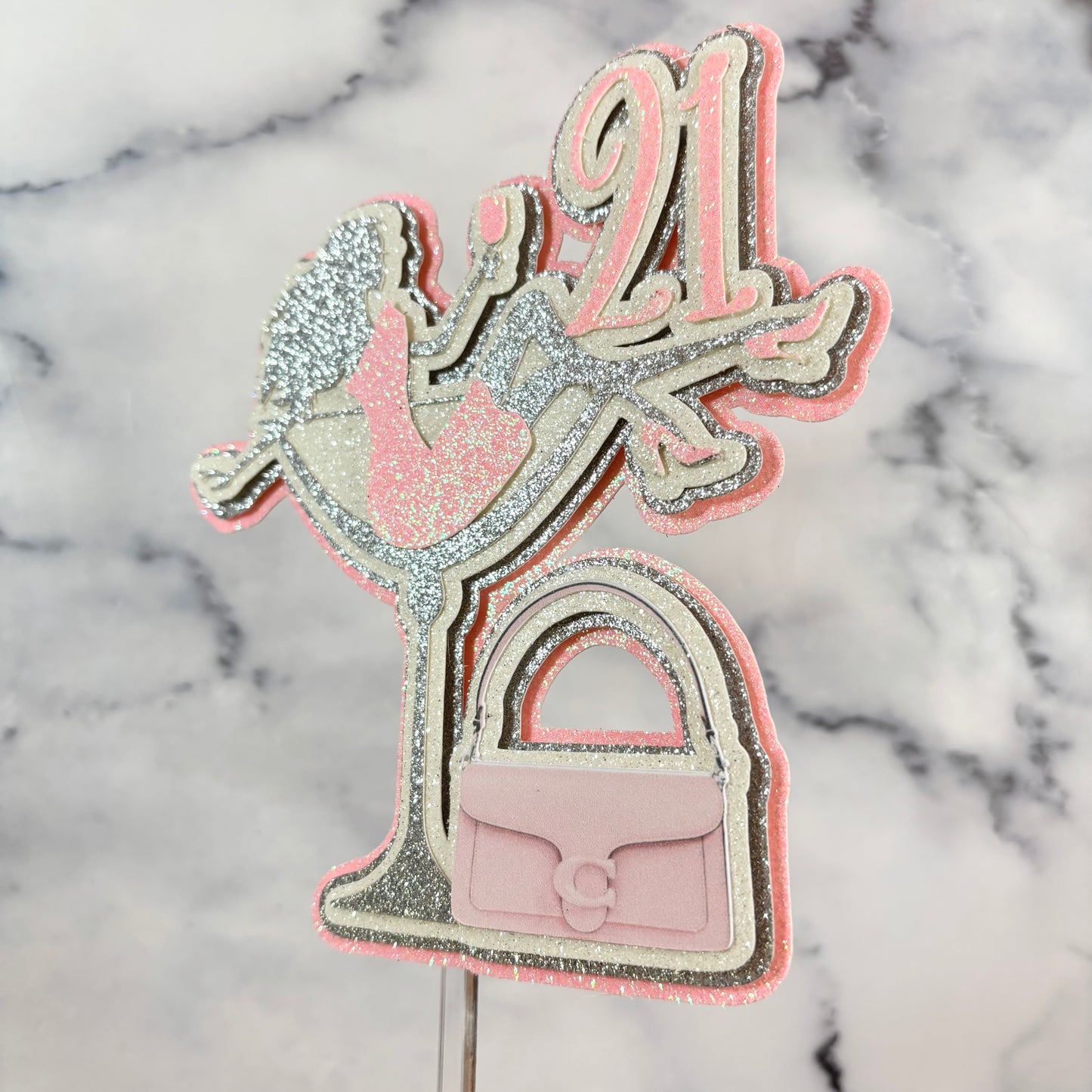 Cocktail Themed Cake Topper