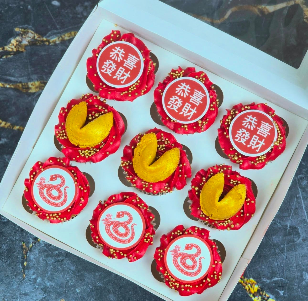 Chinese New Year Icing Sheet Cupcake Toppers