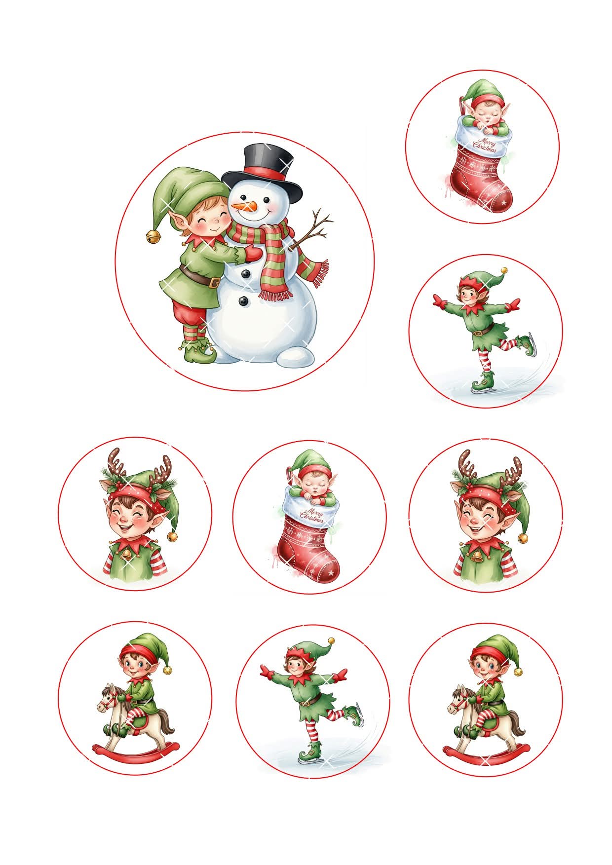 Elf #2 Bento Icing Sheet