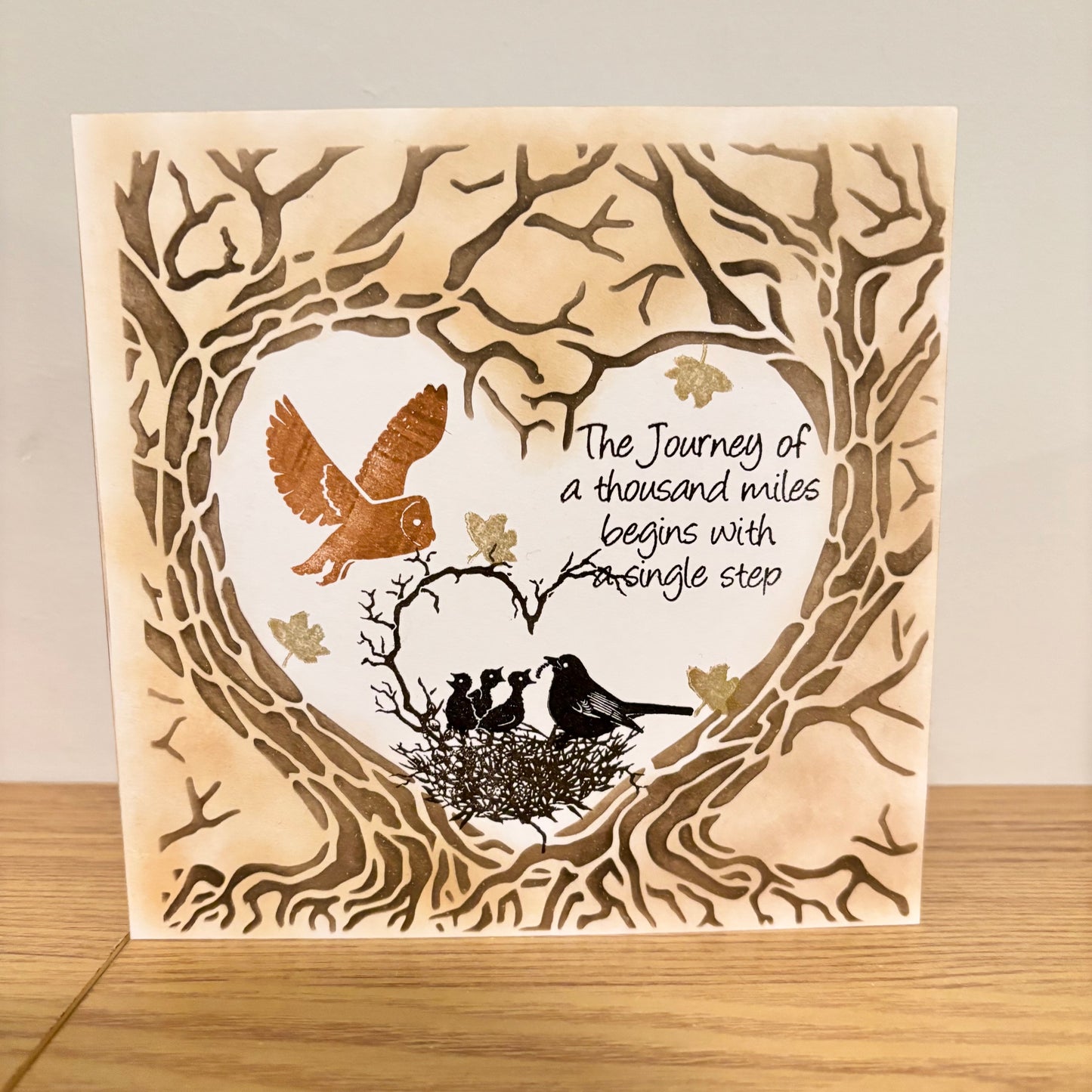 Woodland Moment Hand Stamped Card
