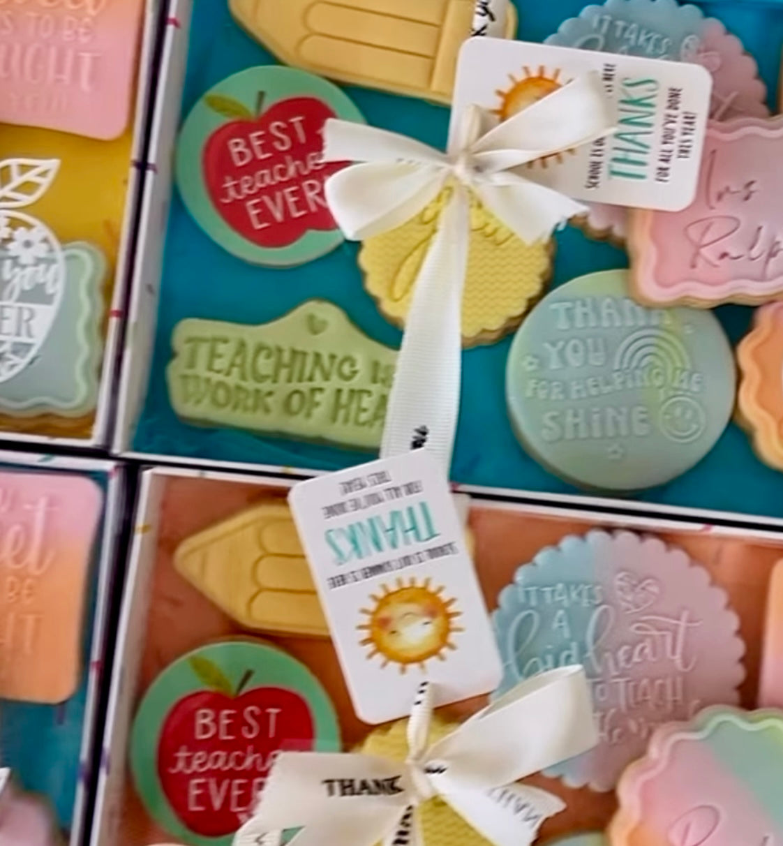 Best Teacher Ever Apple Icing Sheet Cupcake Toppers