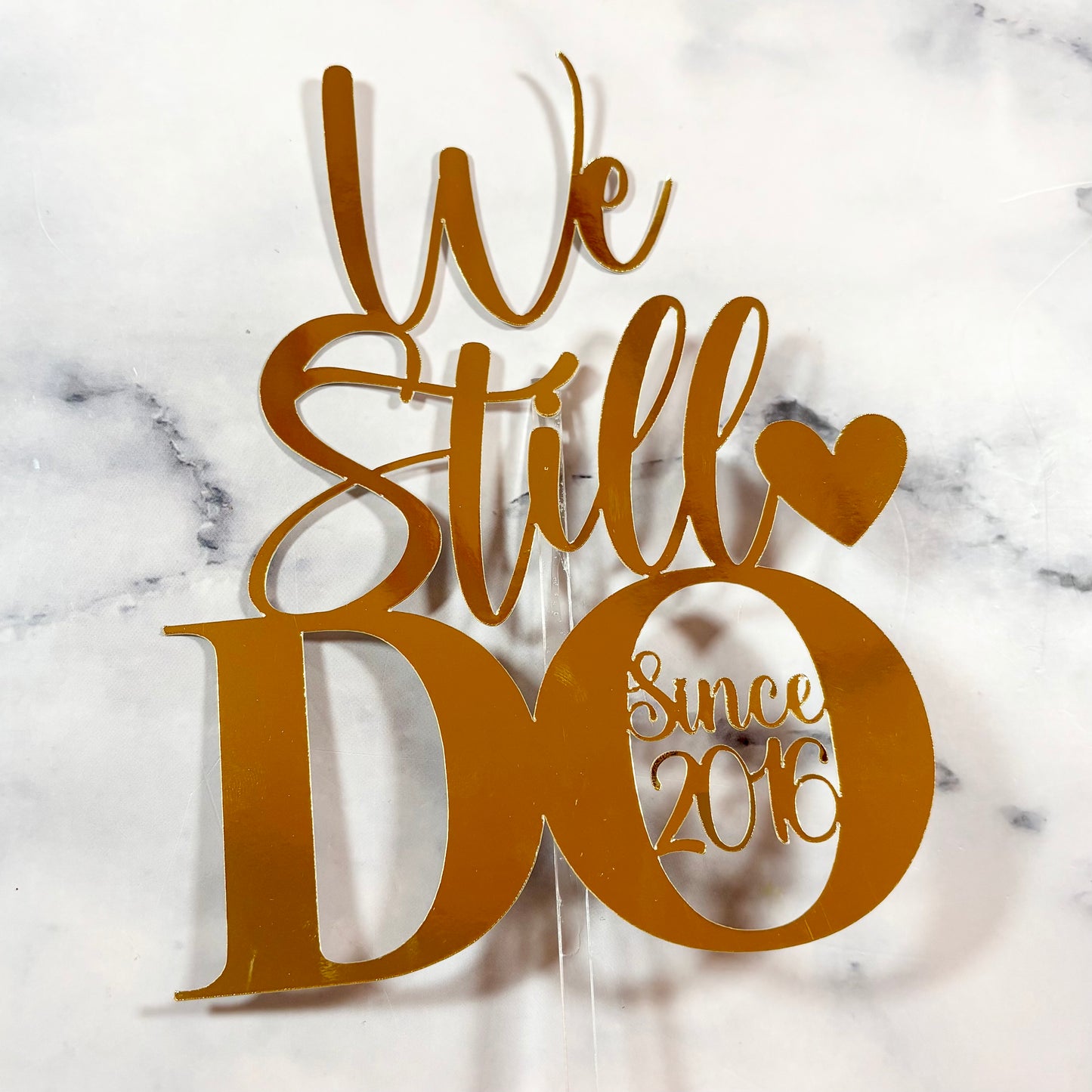 We Still Do Anniversary Card Cake Topper