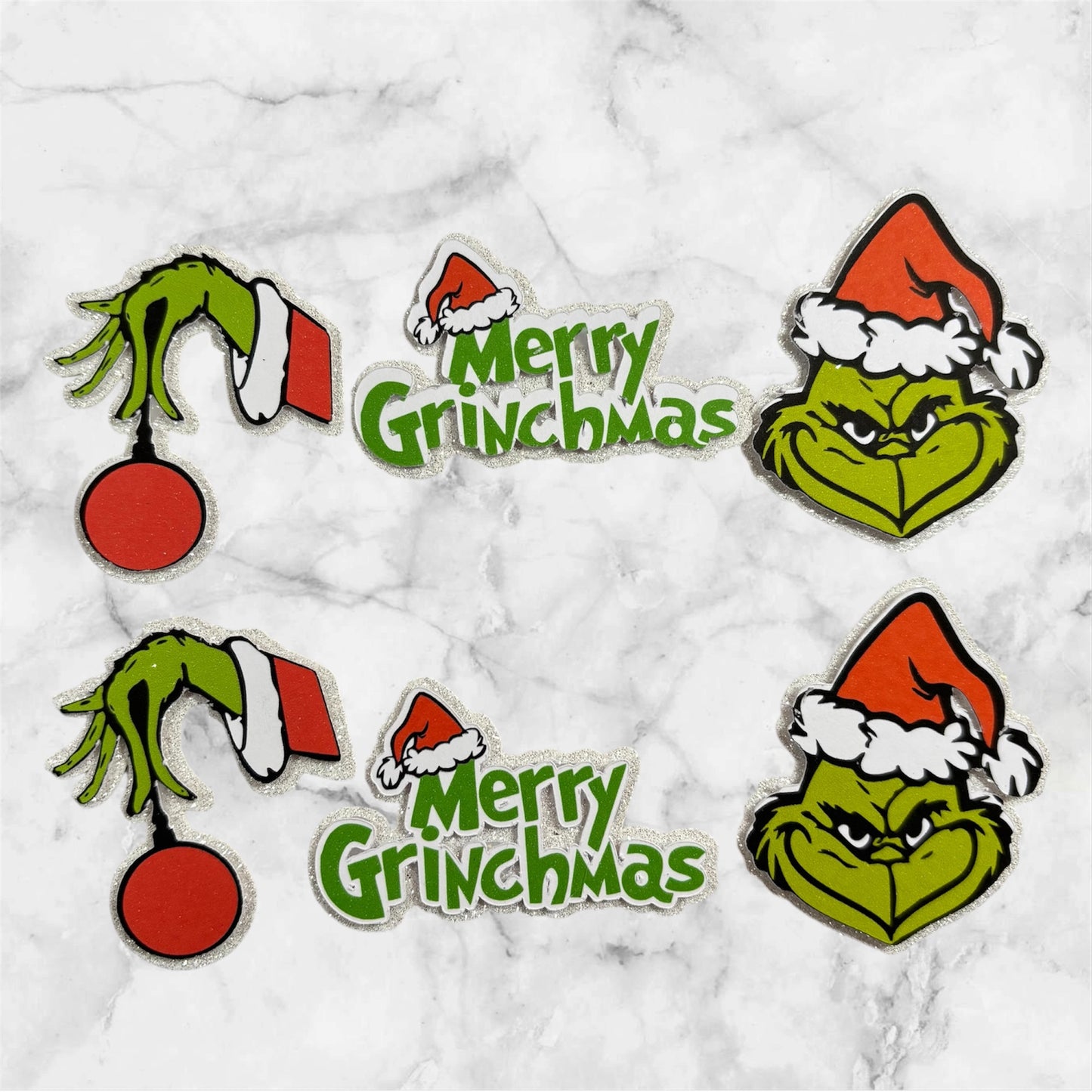 Grinch Card Cupcake Toppers #1