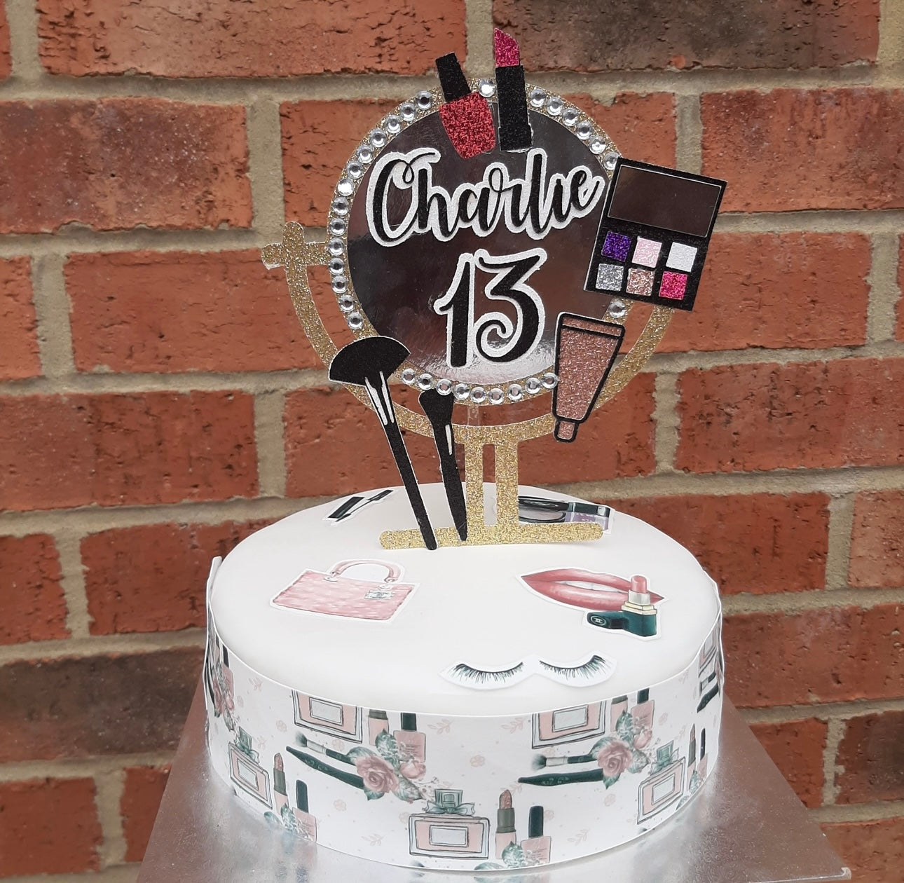 Make-up Mirror Cake Topper