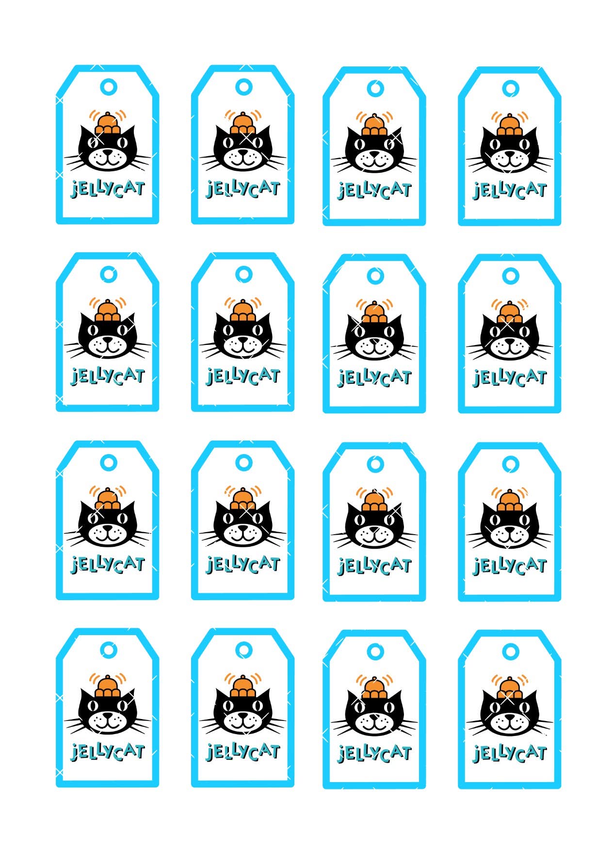 Jellycat Tags Icing Sheet Cupcake Toppers