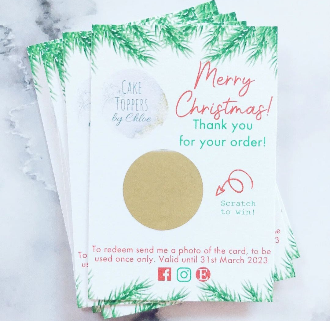 Thank you for your order Christmas Scratch Cards