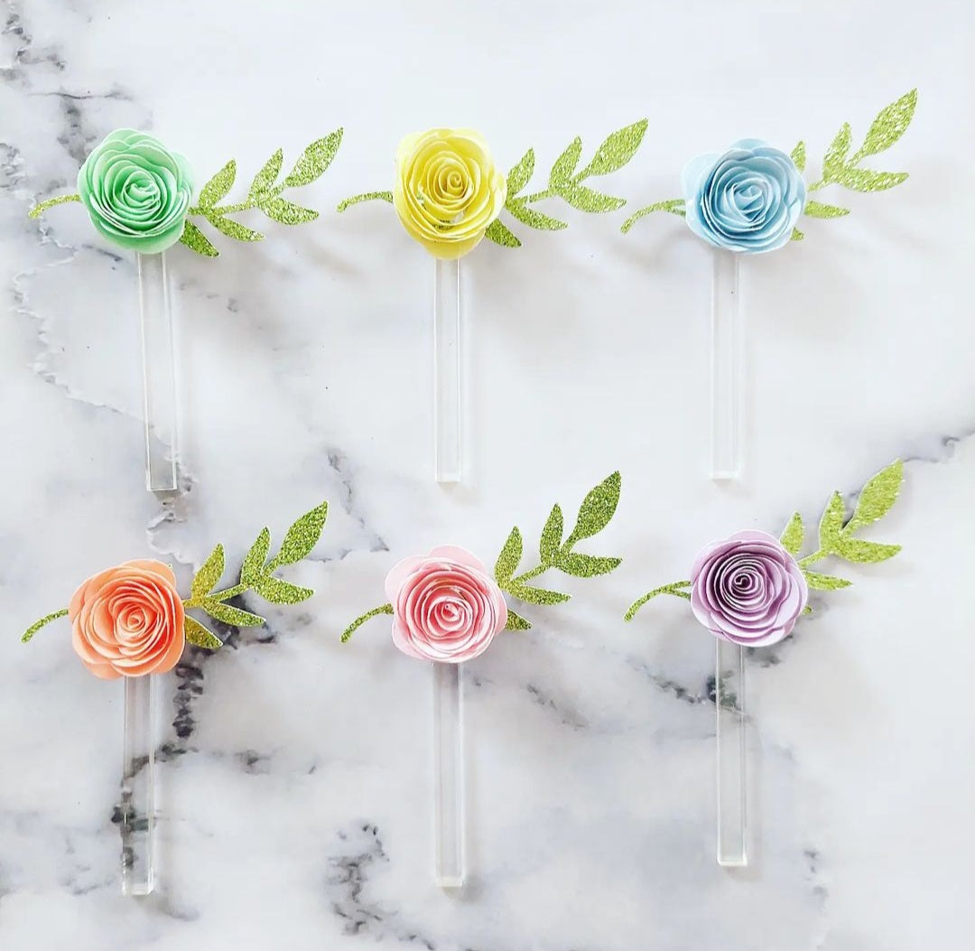 Floral Cupcake Toppers