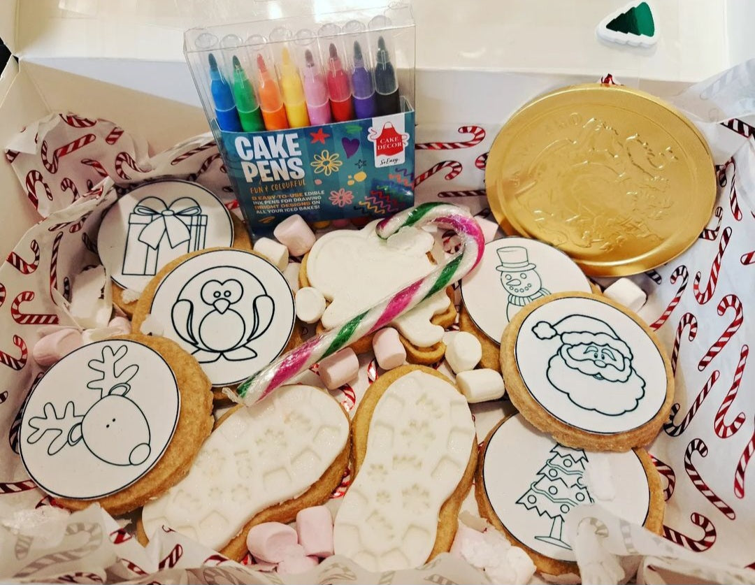 Christmas Colour In Icing Sheet Cupcake Toppers