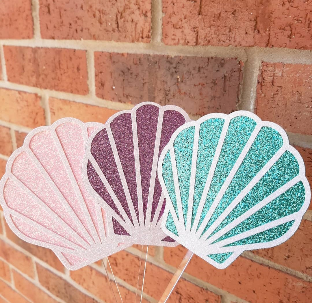 Sea Shell Mermaid Cake Topper
