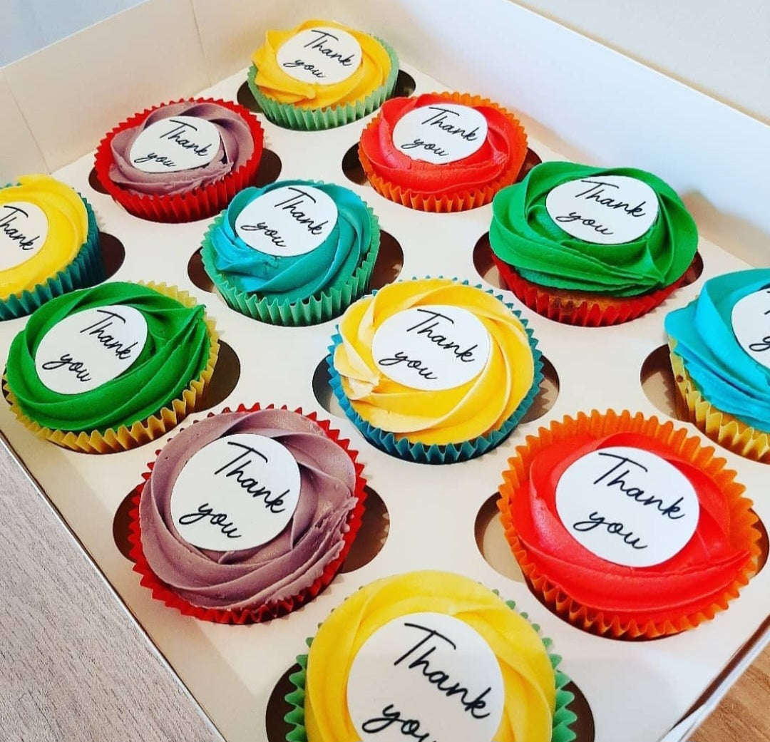Thank You Cupcake Toppers Icing Sheet