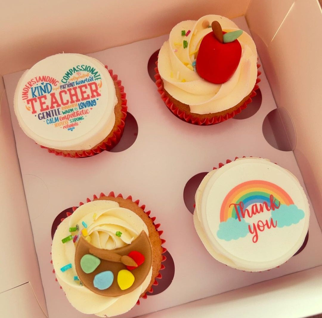 Teacher, Teacher Assistant Quote Icing Sheet Cupcake Toppers