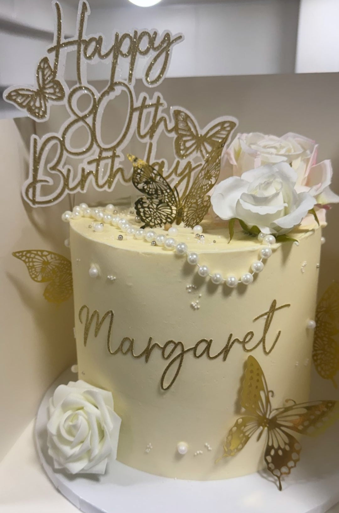 Butterfly Text Cake Topper