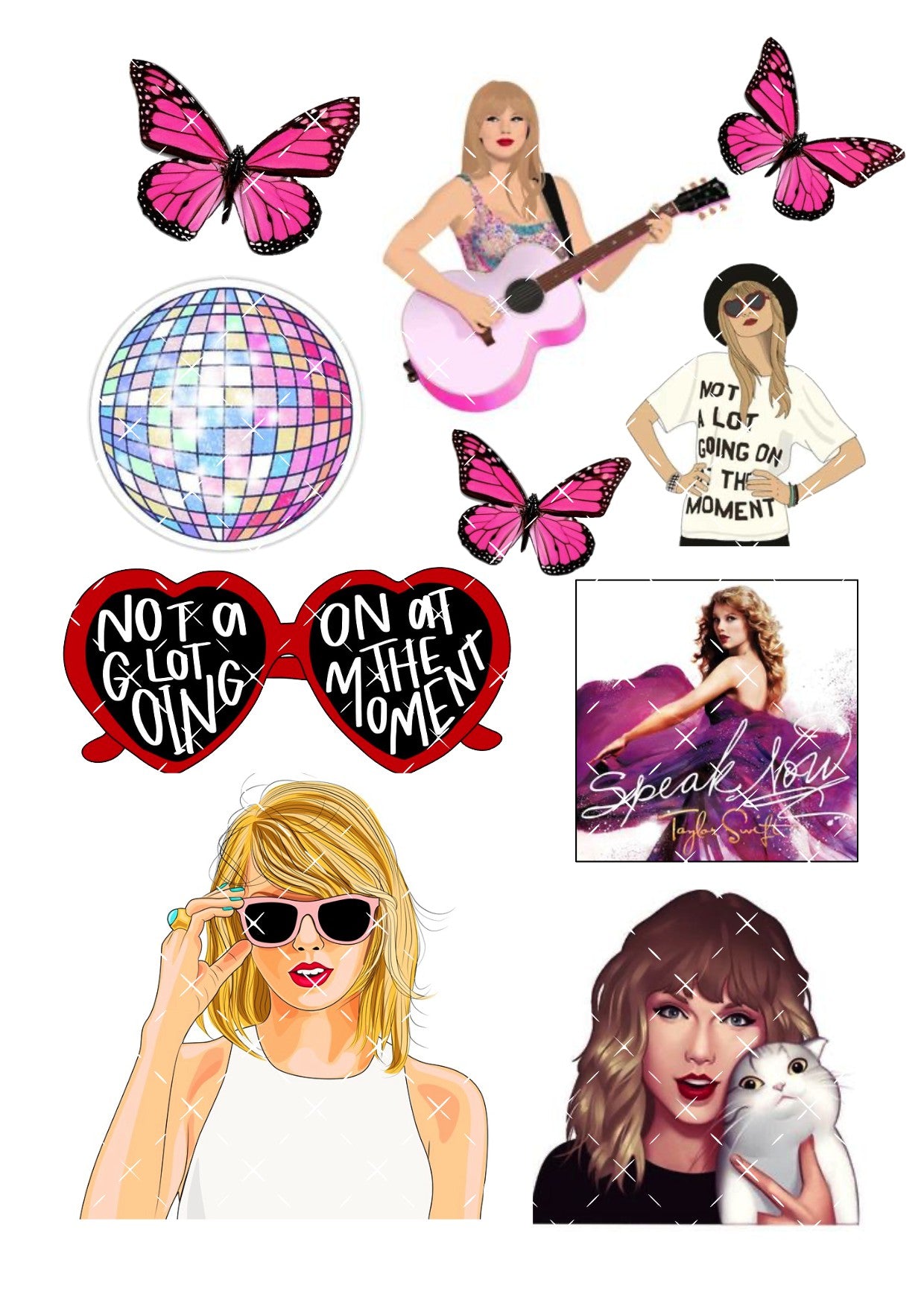 Taylor Swift Icing Sheet Cake Toppers By Chloe taylor-swift-icing-sheet-cake-toppers-by-chloe