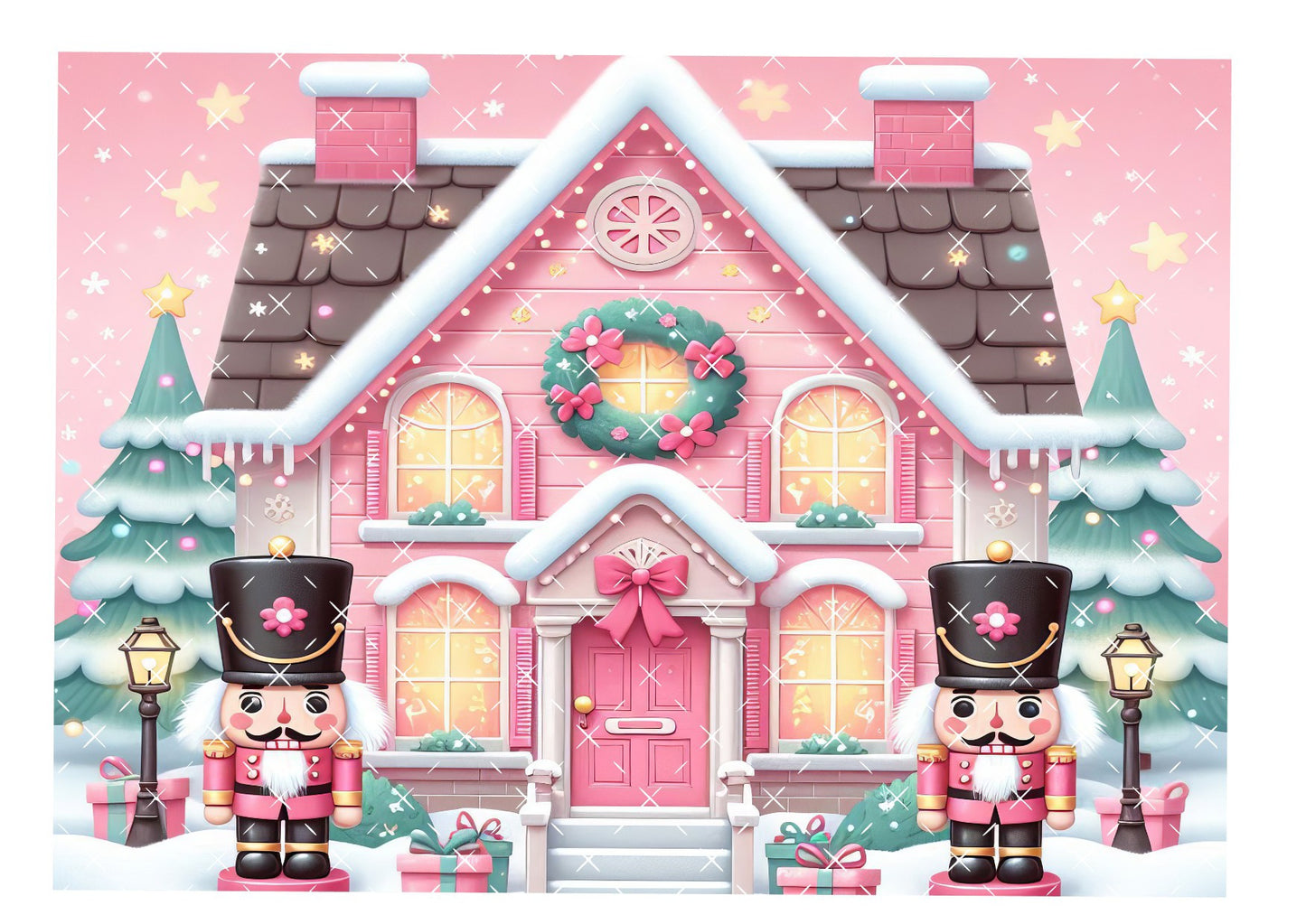 Pink Nutcracker Icing Sheet Wrap