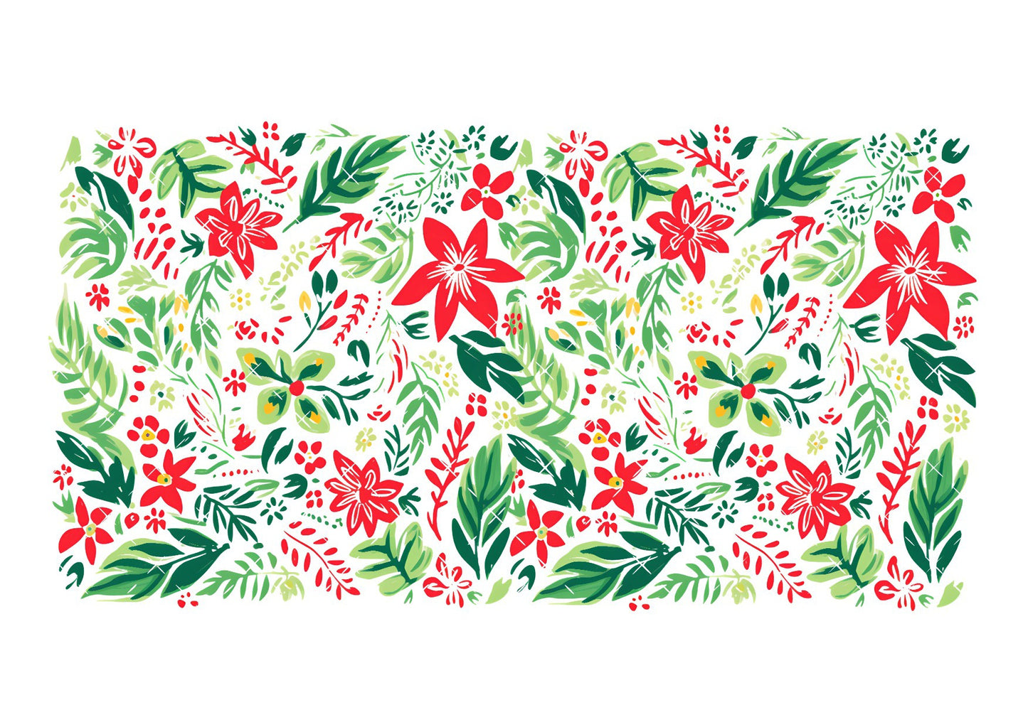 Holly Poinsettia Icing Sheet Wrap