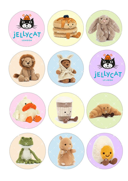 Jelly Cat Icing Sheet Cupcake Toppers