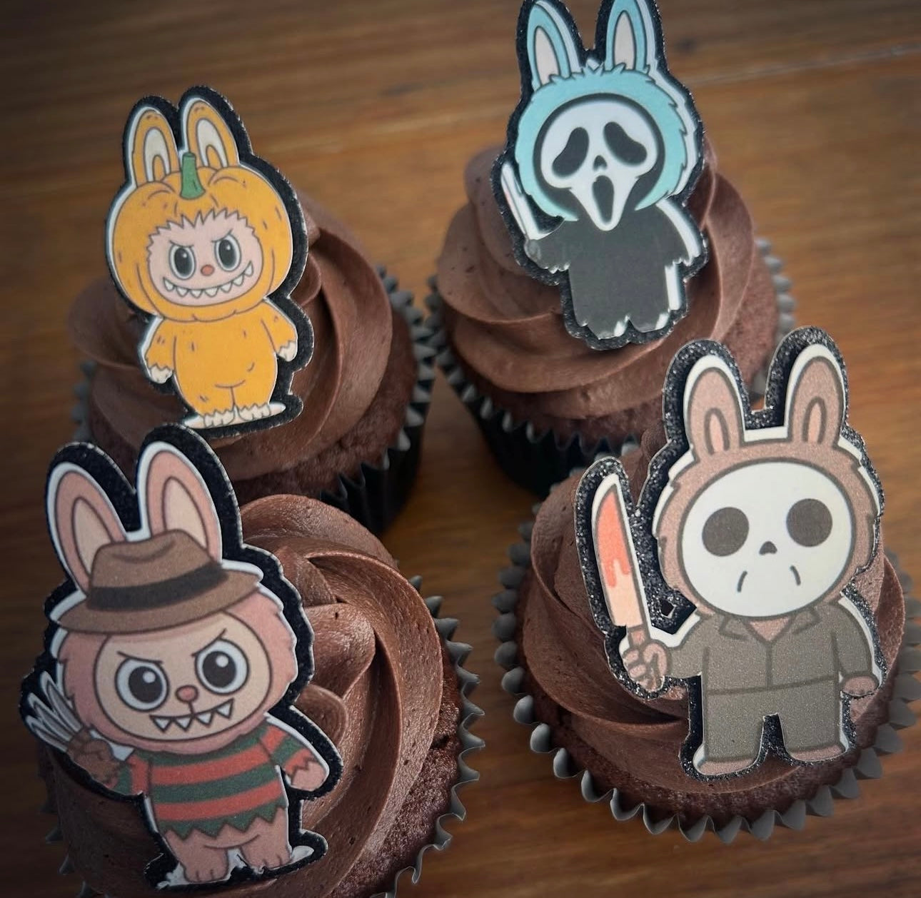 Halloween Doll Card Cupcake Toppers