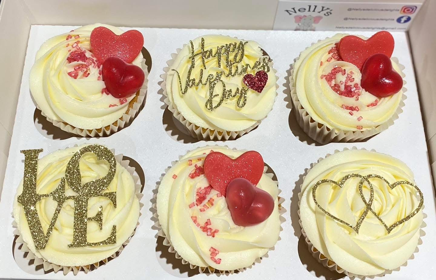 Happy Valentine's Day Card Cupcake Topper