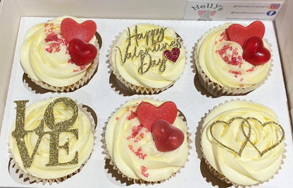 Happy Valentine's Day Card Cupcake Topper