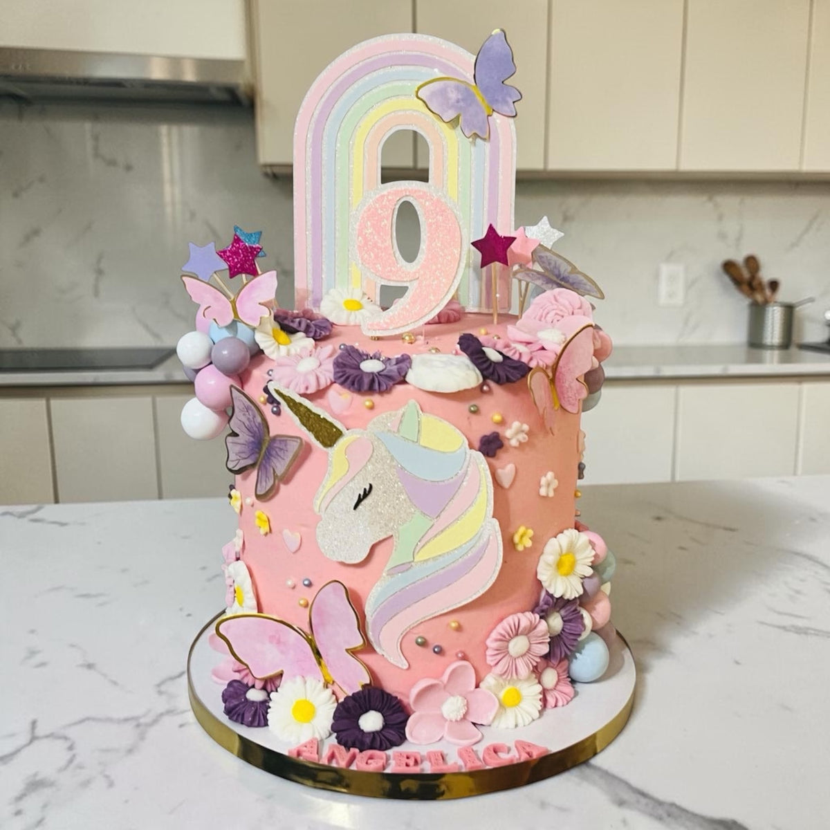 Unicorn Rainbow Cake Topper Set