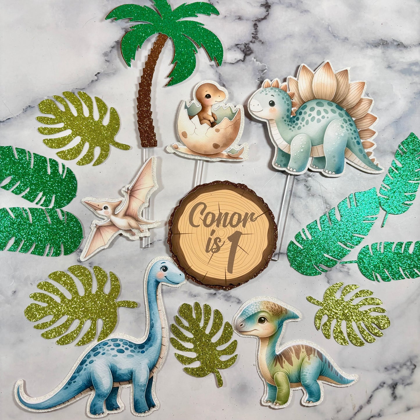 Dinosaur Cake Topper Set #2